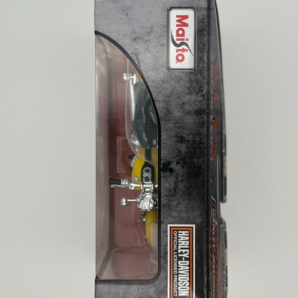 1977 Harley Davidson FXS Low Rider Yellow Series 38 Maisto 1:18 Scale Model - Picture 4 of 9